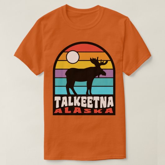 Talkeetna Alaska Moose Badge T-shirt (Design voorkant)