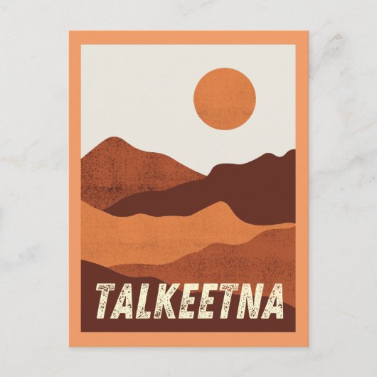 Talkeetna, Alaska Mountains Landscape Briefkaart (Voorkant)