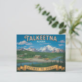 Talkeetna Alaska Reizen Briefkaart (Staand voorkant)