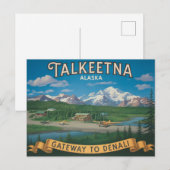 Talkeetna Alaska Reizen Briefkaart (Voorkant / Achterkant)