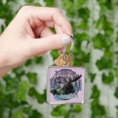Talkeetna Alaska rustieke eland sleutelhanger (Hand)