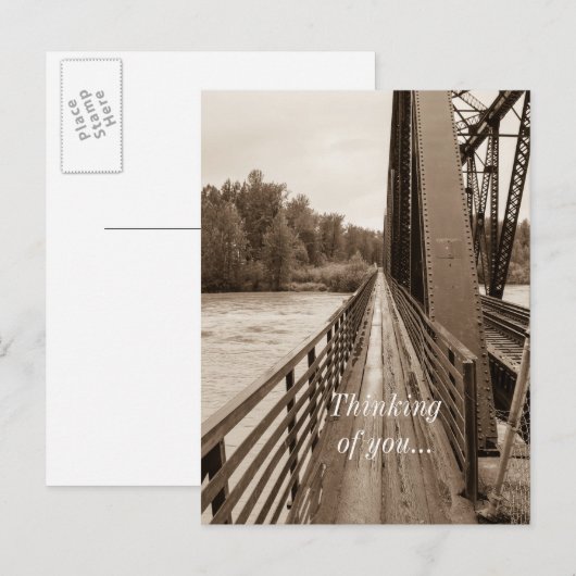 Talkeetna Railroad Bridge Walkway denking you Briefkaart (Voorkant / Achterkant)