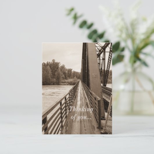 Talkeetna Railroad Bridge Walkway denking you Briefkaart (Staand voorkant)