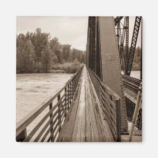 Talkeetna Railroad Bridge Walkway Magneet (Voorkant)