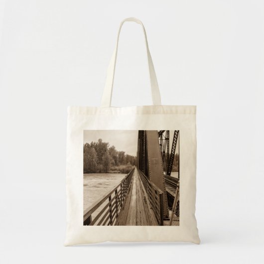 Talkeetna Railroad Bridge Walkway Tote Bag (Voorkant)