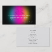 Talkhoofden, klantenserviceprovider visitekaartje (Voorkant / Achterkant)