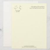 Talkhoofden, logo van twee hoofden die praten briefhoofd ontwerp (Voorkant / Achterkant)