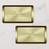 Talkhoofden, raadslieden, gouden metalen voorwerpe visitekaartje (Voorkant / Achterkant)