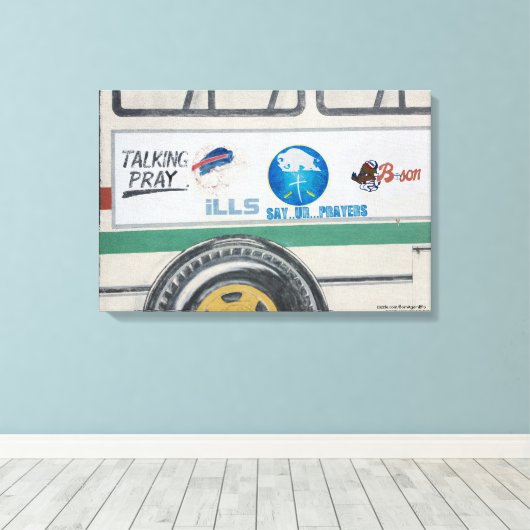 TALKIN PRAY. ILLS, ZEI...UR...PRAYERS, BSON CANVAS AFDRUK (Insitu (Houten vloer))