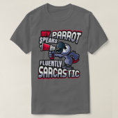 Talking African Grey Parrot Design for a Bird Nerd T-shirt (Design voorkant)