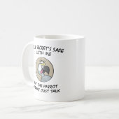 Talking African Grey Parrot Koffiemok (Voorkant links)