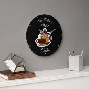 Talking Before Coffee Humorous Clock 1 Grote Klok