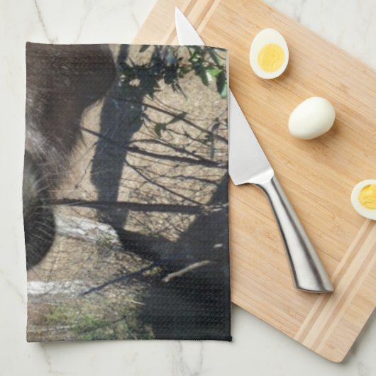 Talking Brown Horse Theedoek (Quarter Fold)