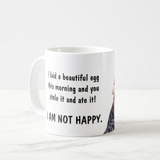 Talking Chicken Barred Rock Layer Hen Koffiemok (Voorkant links)