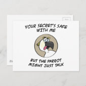 Talking Cockatau Parrot Briefkaart (Voorkant / Achterkant)