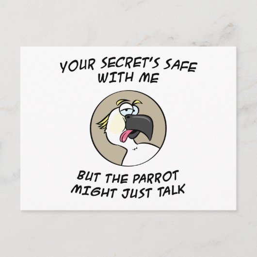 Talking Cockatau Parrot Briefkaart (Voorkant)