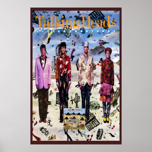 Talking Heads 1985 Little Creatures Amerikaanse pr Poster (Voorkant)