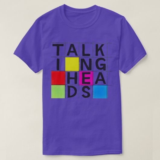 Talking Heads Retro Origineel Fan Art Design T-shirt (Design voorkant)