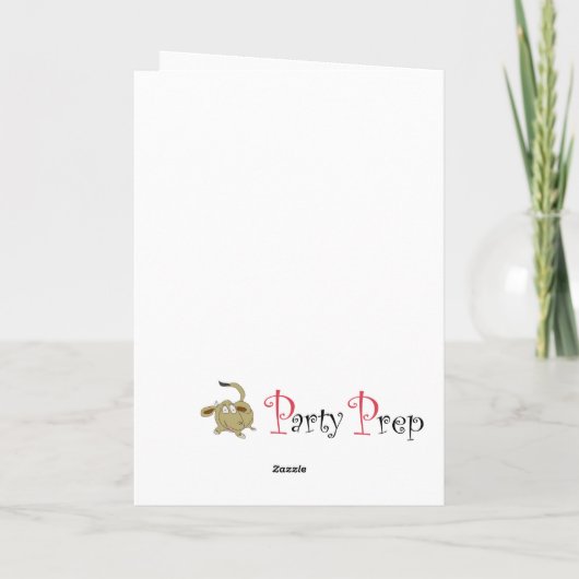 Talking Horses Birthday Party Invitation (Achterkant)