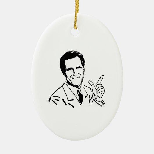 Talking Mitt Romney Keramisch Ornament (Voorkant)