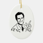 Talking Mitt Romney Keramisch Ornament (Achterkant)