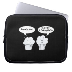Talking Muffin Joke Electronics Bag Laptop Sleeve
