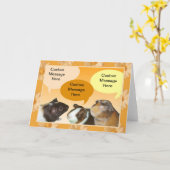 Talking Piggies Greeting Card Kaart (Gele Bloem)