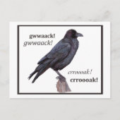 Talking Raven Greeting Briefkaart (Voorkant)