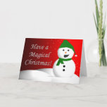 Talking Snowman Feestdagen Kaart<br><div class="desc">Add your own seasonal message for a wonderful greeting.</div>