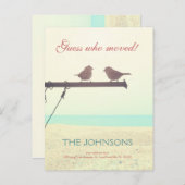 Talking Sparrows - Raad eens wie er verhuisd is! Aankondigingskaart (Voorkant / Achterkant)