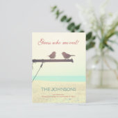 Talking Sparrows - Raad eens wie er verhuisd is! Aankondigingskaart (Staand voorkant)