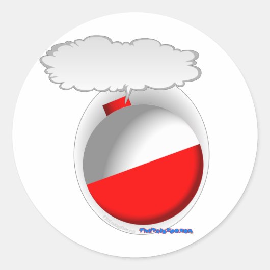 Talking Vissen Bobber (float) Ronde Sticker (Voorkant)