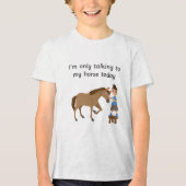 Talking with horse boy Tri-Blend shirt (Voorkant)