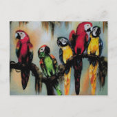 Talkparrots ~ Briefkaart Bird Natuur Wild (Voorkant)