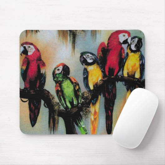 Talkparrots ~ Mousepad Muismat (Met muis)