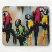 Talkparrots ~ Mousepad Muismat (Voorkant)