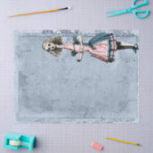 Tall Alice in Wonderland Blue Decoupage Tissuepapier (Craft)