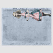  Tall Alice in Wonderland Blue Decoupage Tissuepapier (Voorkant)