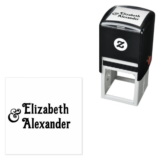 Tall Ampersand #3 Twee namen #35 Bruidspaar Zelfinktende Stempel (In situ)