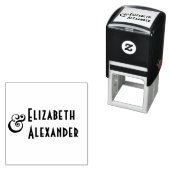 Tall Ampersand #3 Twee namen #3 Trouwpaar Zelfinktende Stempel (In situ)