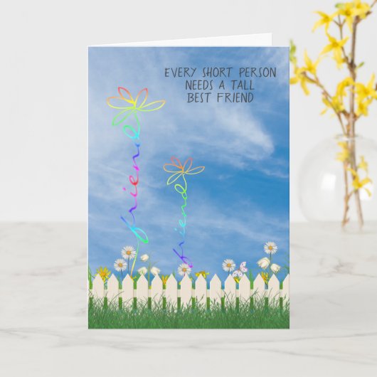 tall and short Best Friend Daisies Kaart (Gele Bloem)