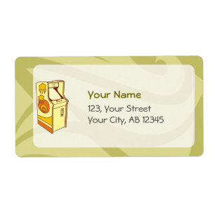 Tall arcade game console etiket