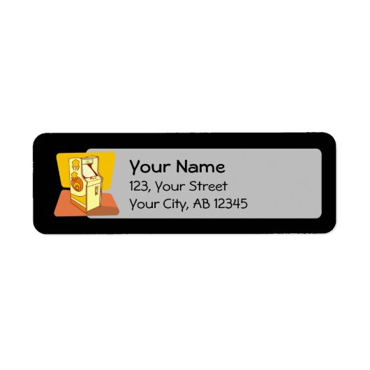 Tall arcade game console etiket (Voorkant)