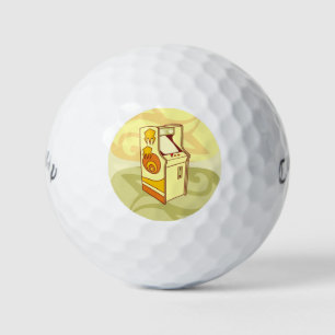 Tall arcade game console golfballen