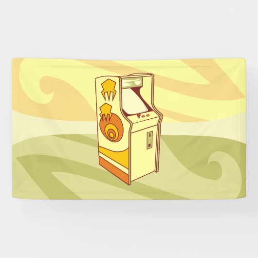 Tall arcade game console spandoek (Horizontaal)