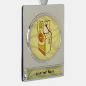 Tall arcade game console verzilverd banner ornament (Rechts)