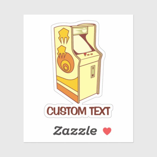Tall Arcade Games Console Sticker (Vel)