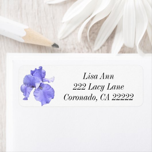 Tall Bearded Paars Iris Etiket (Insitu)