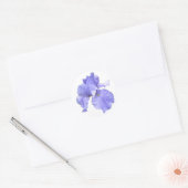 Tall Bearded Paars Iris Ronde Sticker (Envelop)
