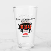 Tall Beer Soda Drink Glasses Home Grill BBQ Glas (Achterkant)